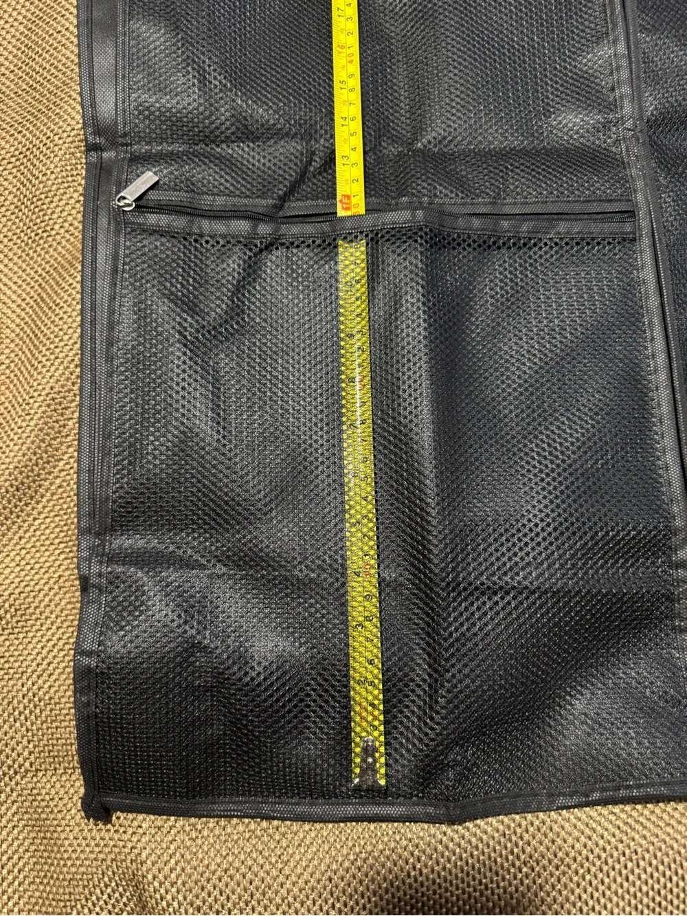 Two Black Hanging Garment Bags With Mesh Pockets. - Picture 13 of 14